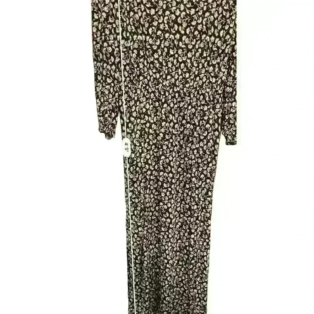 Lascana Women's Floral Print Midi Dress Size 6 Long Sleeve Multicolor - Picture 5 of 13
